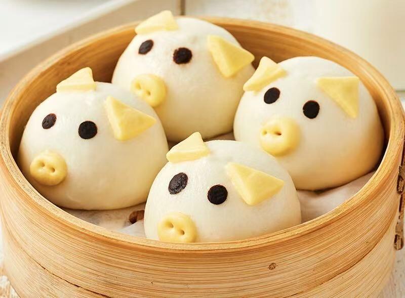 NEW  Piggy Buns with red bean( 4 )